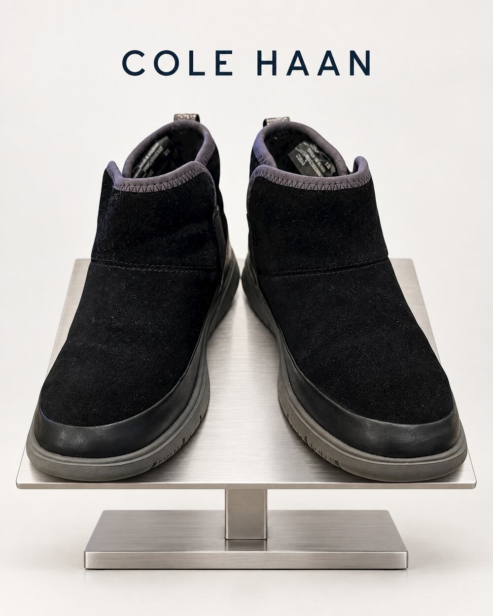 Cole Haan Generation ZERØGRAND Water-Resistant Bootie Black Suede 6.5B